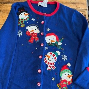 Joyful Snowmen Christmas Cardigan